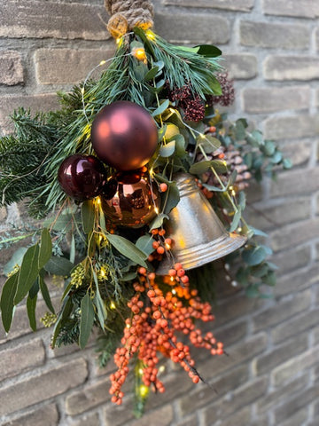 Kerstfestoen brons/naturel
